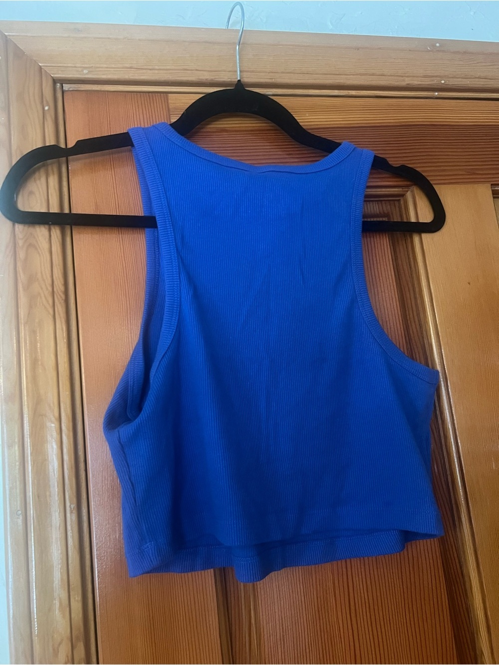 wild fable blue Ribbed Scoop Tank crop top - Picture 2 of 3